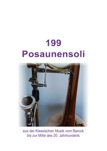 Free Sheet Music 199 Classic Soli For Trombone From Easy To Difficult Posaune More To The Titels See Description
