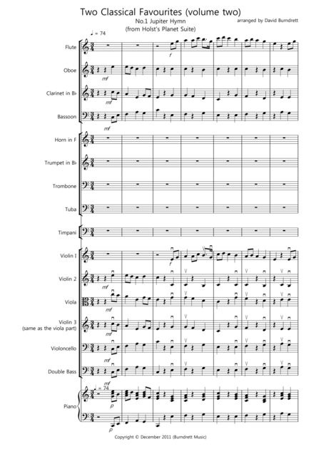 2 Classical Favourites For School Orchestra Volume Two Sheet Music