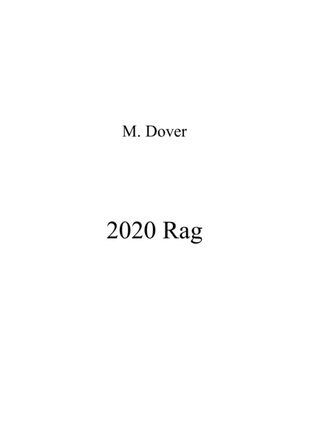 2020 Rag Twenty Twenty Rag Piano Duet Sheet Music