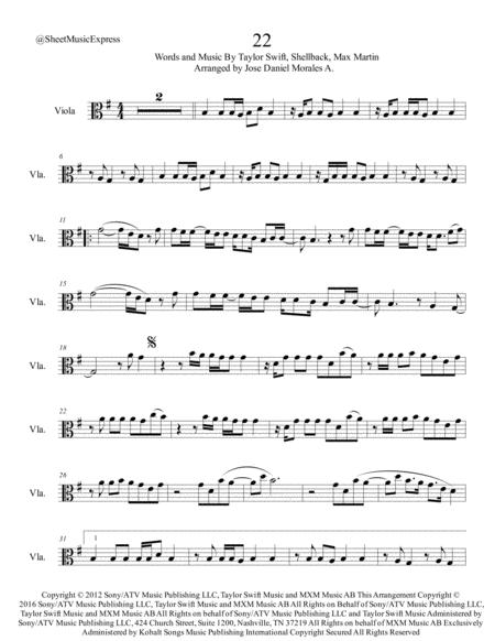 Free Sheet Music 22 For Viola