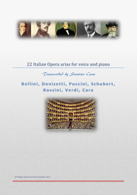 Free Sheet Music 22 Italian Opera Arias For Solo Voices And Piano