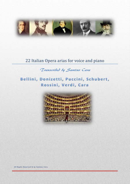 22 Italian Opera Arias For Voice And Piano Sheet Music