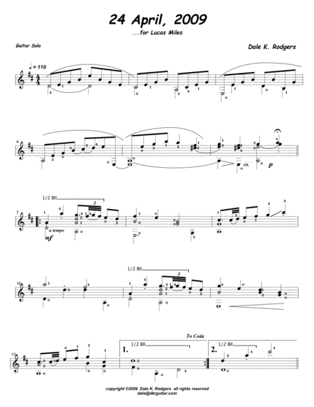 24 April 2009 Sheet Music