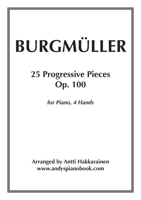 Free Sheet Music 25 Progressive Pieces Op 100 Piano 4 Hands