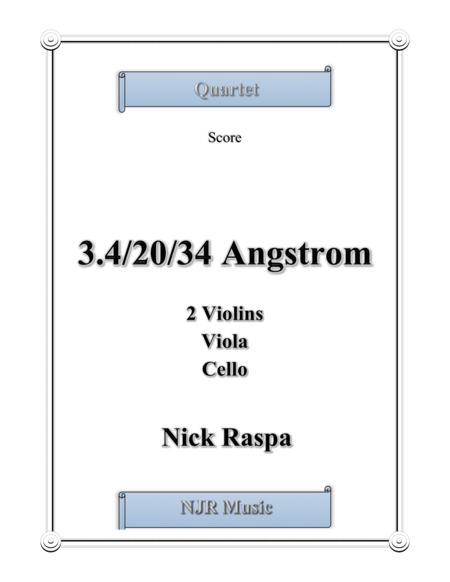 Free Sheet Music 3 4 20 34 Angstrom Score