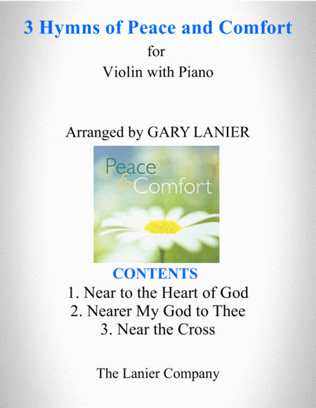 3 Hymns Of Peace And Comfort For Violin With Piano Instrument Part Included Sheet Music