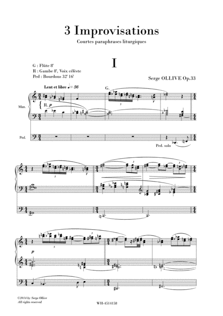 Free Sheet Music 3 Improvisations Op 33