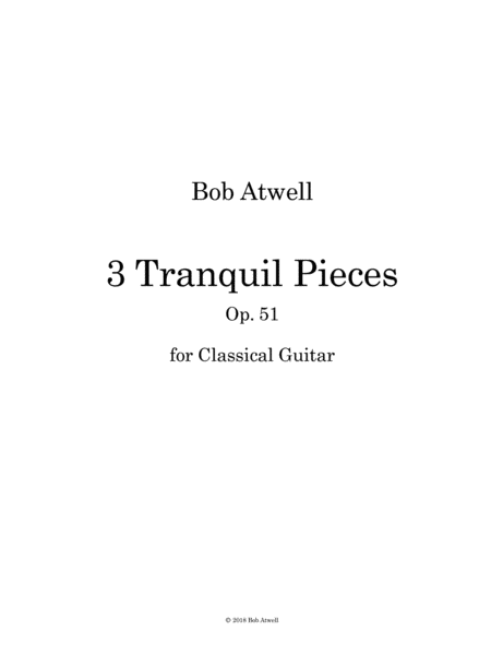 3 Tranquil Pieces Sheet Music