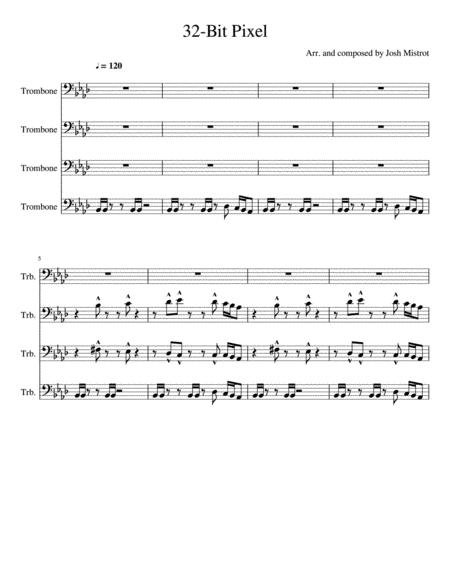 32 Bit Pixel Sheet Music