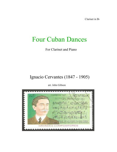 Free Sheet Music 4 Cuban Dances By Cervantes For Clarinet And Piano