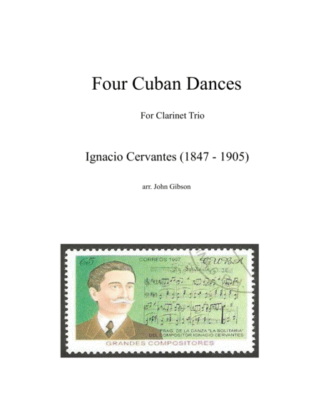 Free Sheet Music 4 Cuban Dances By Cervantes For Clarinet Trio