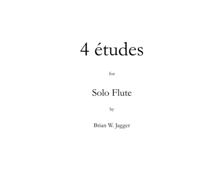 4 Etudes For Solo Flute Sheet Music