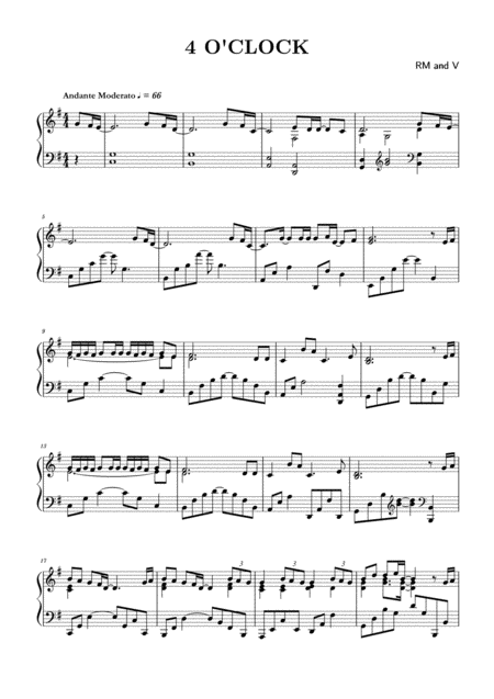 4 O Clock Sheet Music