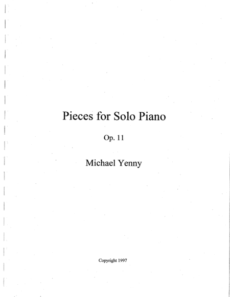 4 Pieces For Piano Op 11 Sheet Music