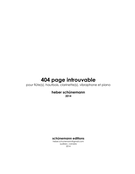 404 Page Not Found Sheet Music