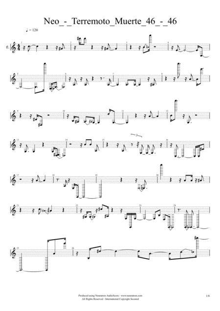 Free Sheet Music 46 Terremoto Muerte