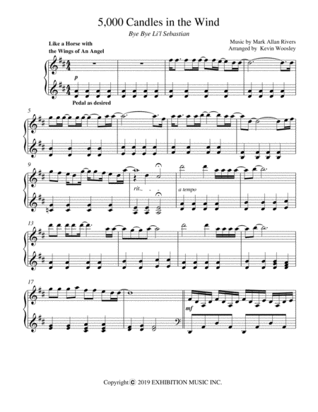 5 000 Candles In The Wind Sheet Music