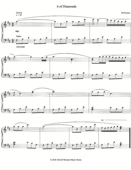 Free Sheet Music 6 Of Diamonds