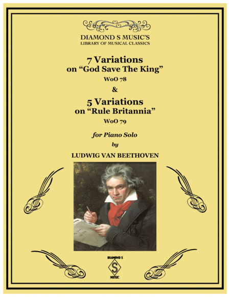 7 Variations On God Save The King Woo 78 5 Variations On Rule Britannia Woo 79 By Beethoven Piano Solo Sheet Music