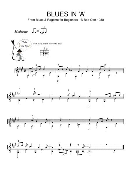 Free Sheet Music 8 Beginners Blues Ragtime Guitar Solos