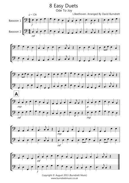 8 Duets For Bassoon Sheet Music