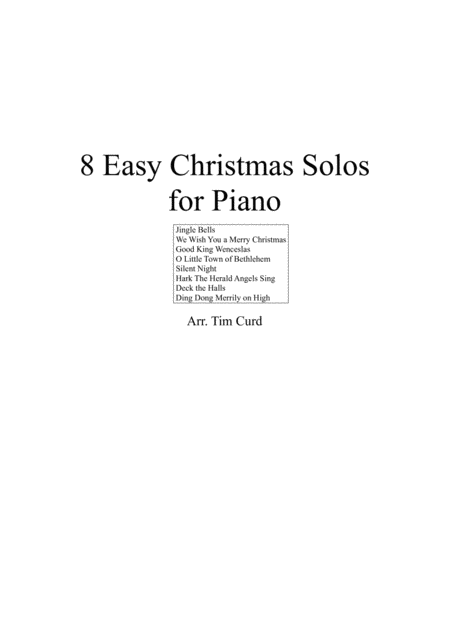 Free Sheet Music 8 Easy Christmas Solos For Piano