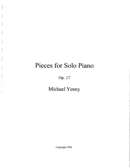 Free Sheet Music 8 Pieces For Piano Op 17
