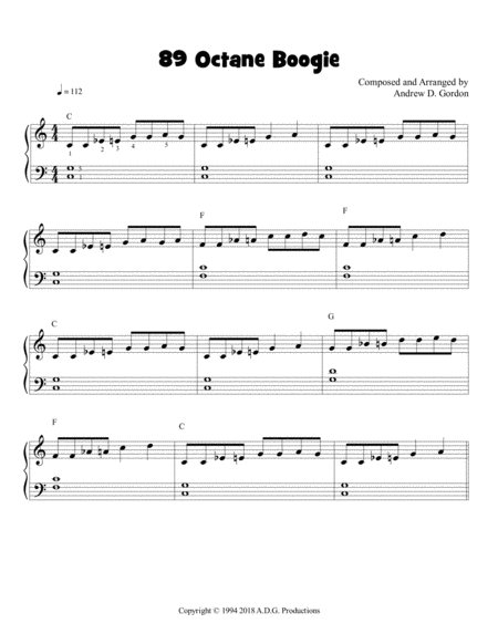 Free Sheet Music 89 Octane Boogie