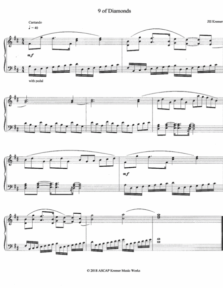 Free Sheet Music 9 Of Diamonds