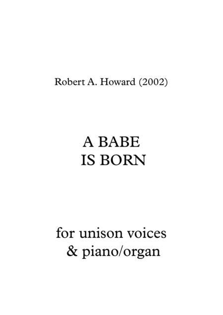 A Babe Is Born Solo Unison Version Sheet Music