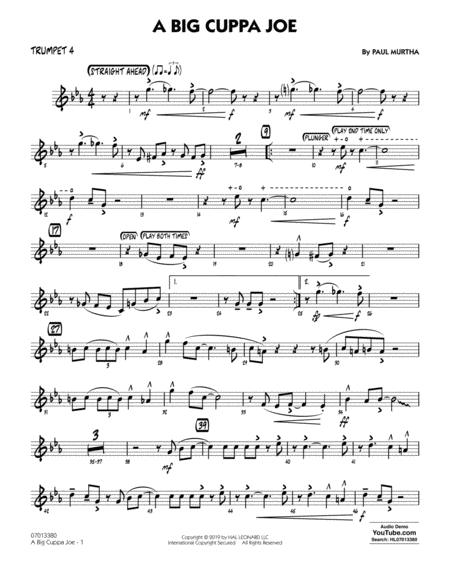 A Big Cuppa Joe Trumpet 4 Sheet Music