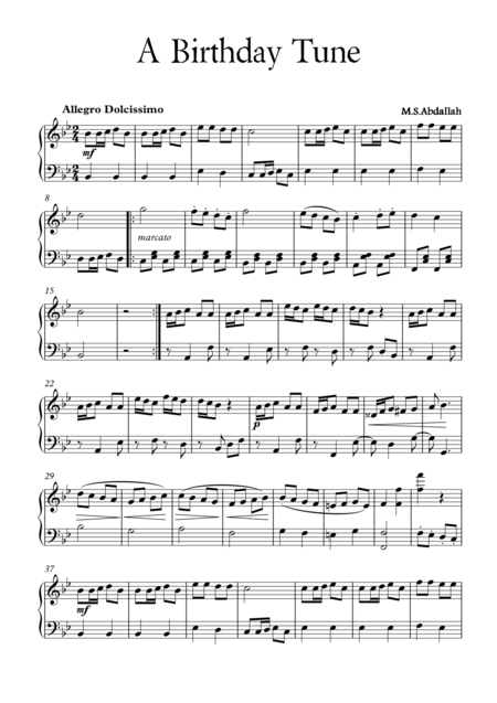 A Birthday Tune Sheet Music