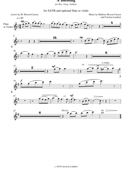 A Blessing Sheet Music