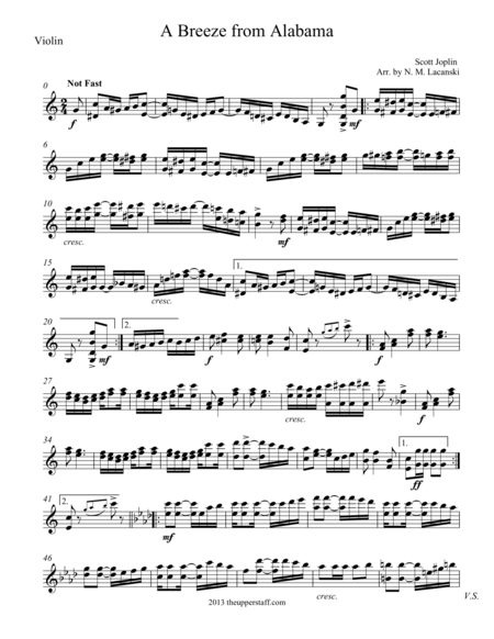 A Breeze From Alabama Advanced Sheet Music