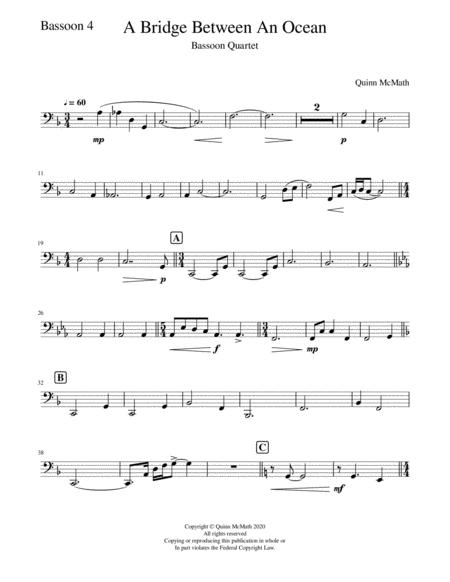 Free Sheet Music A Bridge Between An Ocean Bassoon 4