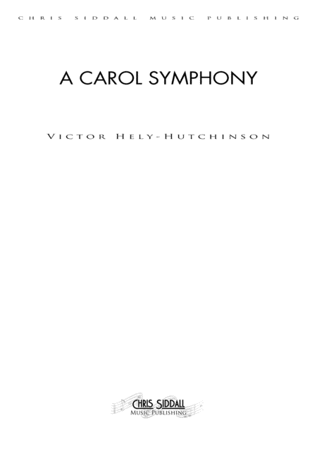 A Carol Symphony Study Score Sheet Music