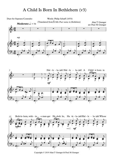 A Child Is Born In Bethlehem Sheet Music