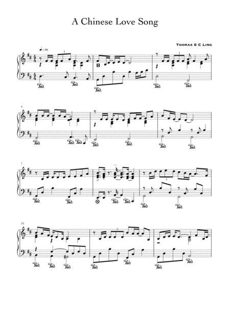 Free Sheet Music A Chinese Love Song