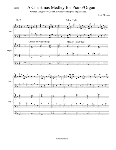 A Christmas Medley For Piano And Organ Sheet Music