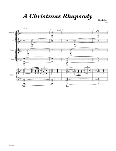 Free Sheet Music A Christmas Rhapsody