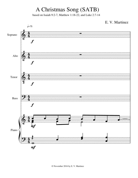 A Christmas Song Sheet Music