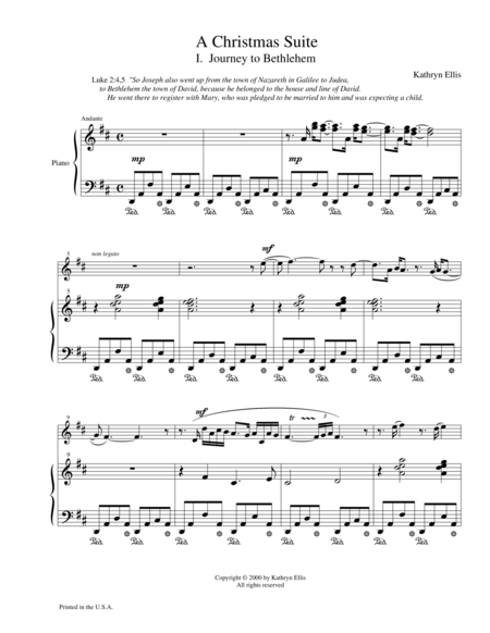 Free Sheet Music A Christmas Suite For Flute And Piano