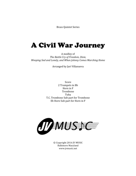 A Civil War Journey For Brass Quintet Sheet Music