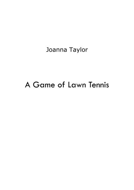 A Game Of Lawn Tennis Sheet Music