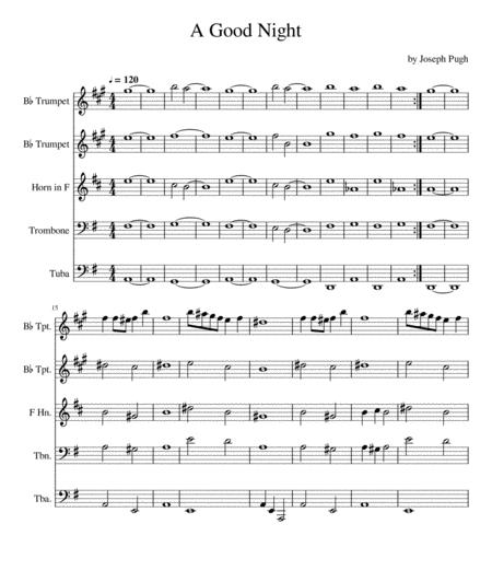 A Good Night Brass Quintet Sheet Music