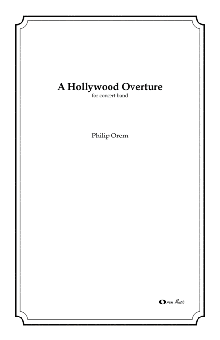 A Hollywood Overture Score And Parts Sheet Music