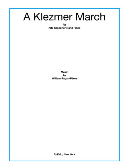 A Klezmer March For Alto Sax And Piano Sheet Music