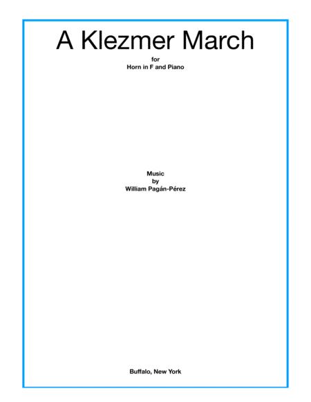 A Klezmer March For Horn In F And Piano Sheet Music