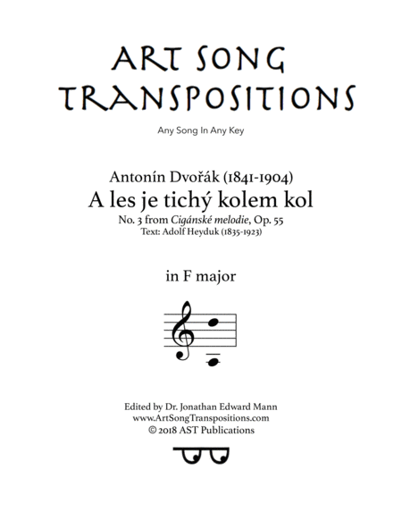 Free Sheet Music A Les Je Tich Kolem Kol Op 55 No 3 F Major