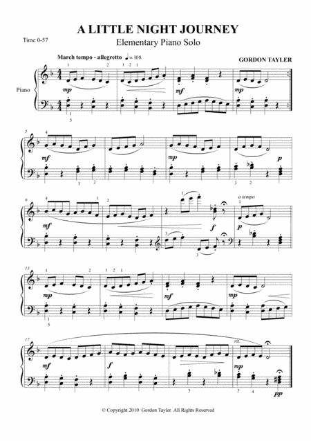 A Little Night Journey Sheet Music